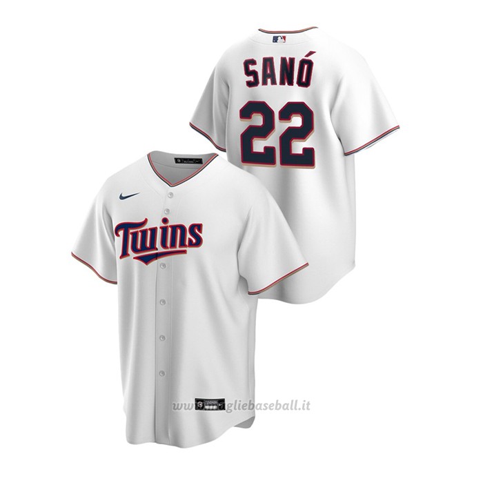 Maglia Baseball Uomo Minnesota Twins Miguel Sano Replica Primera Bianco